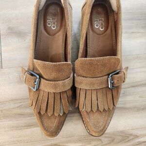 Franco Sarto, brown suede loafer